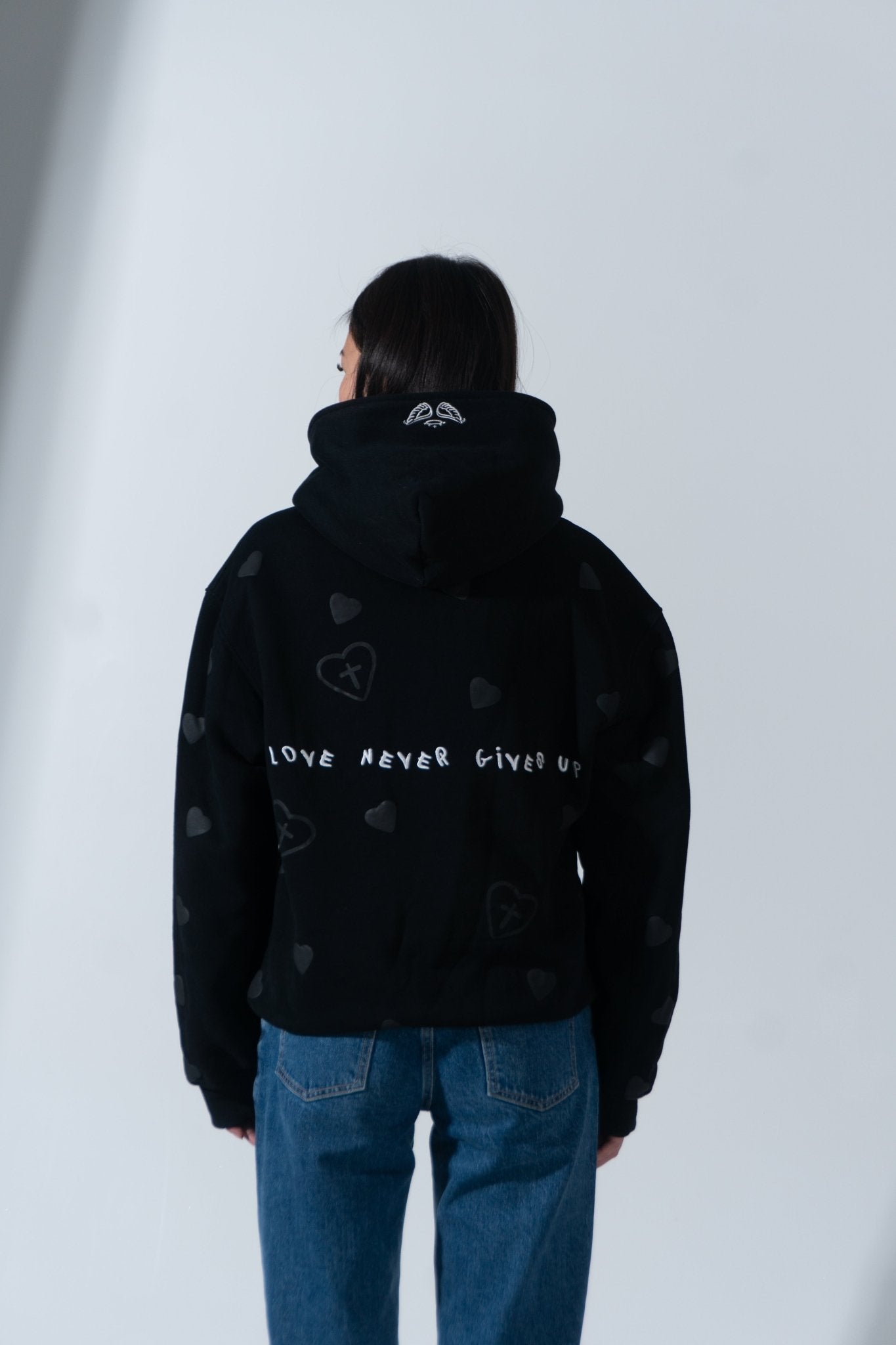 "Love Never Gives Up" Hoodie - christ like!