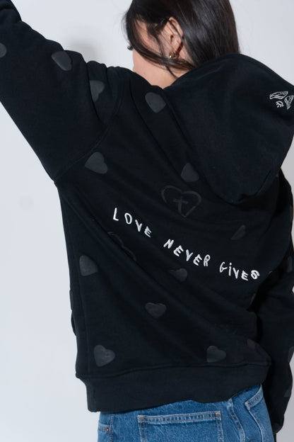 "Love Never Gives Up" Hoodie - christ like!